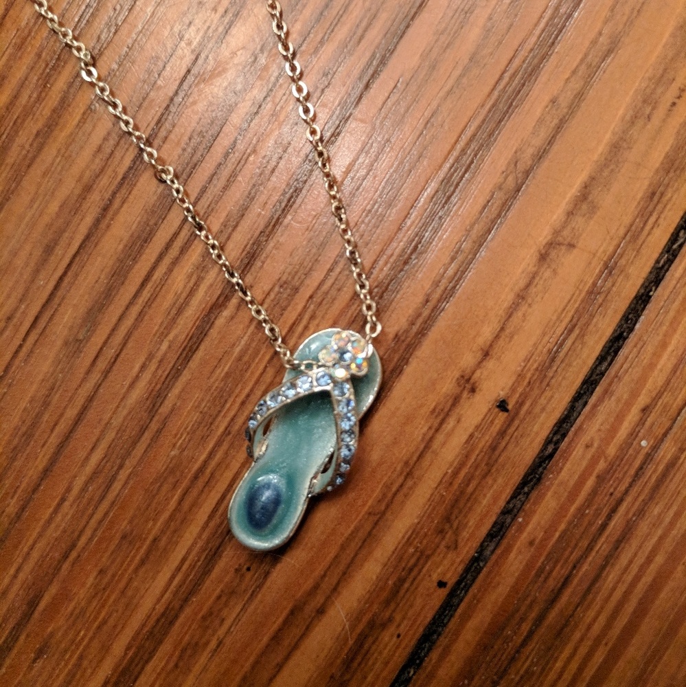 Turquoise Beach Sandal Necklace